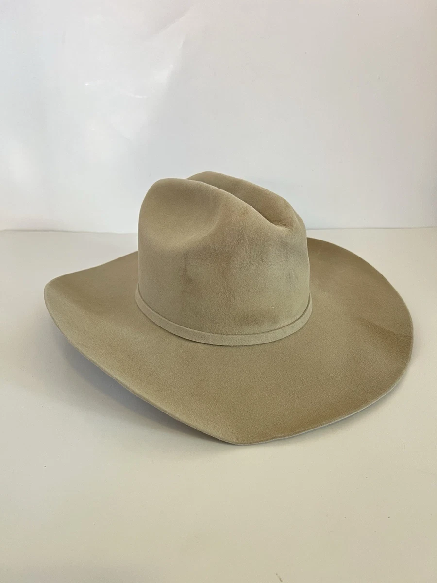 Chapeau De Cowboy Resistol 7x Castor – Silverbelly – Taille 6 7/8 – Couronne 3.25″ Bord 5″