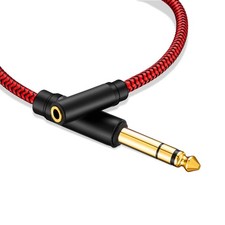 6.35 Male to Female 3.5 Headphones Adapter 30Ft,TRS 1/4 to 3.5mm Stereo Cord ...