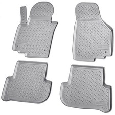 3D Gummi Fussmatten passend für SEAT Toledo III | 5P 2004-2009 | grau mit Rand
