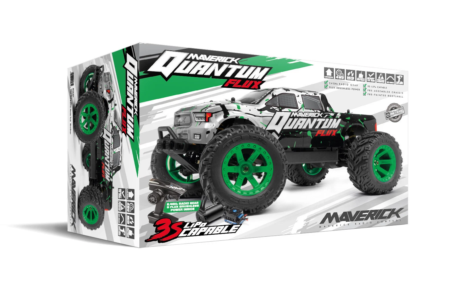 Maverick Quantum MT Flux 1:10 4WD 80A Brushless Electric R/C Monster Truck 15020 - Picture 1 of 3