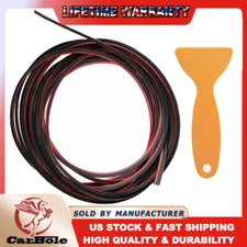 5M Car Van Interior Door Gap Edge Line Insert Molding Trim Strip Accessories Red