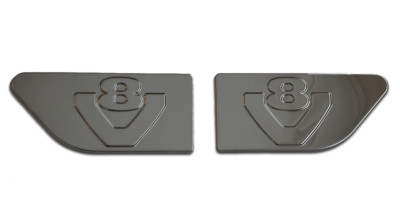2x Mirror Polished Stainless Steel Accessory for Scania R V8 Decor