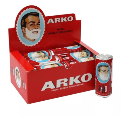 ARKO shaving soap STICK Traditional turkish shave cream 75g 12 Sticks Man Gift