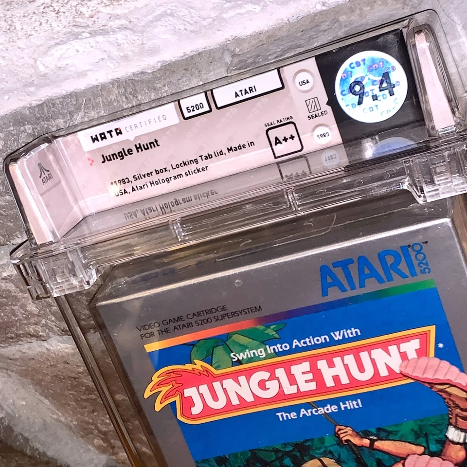 Brand New Atari 5200 Jungle Hunt WATA 9.4 Factory Sealed 1983 Graded Video Game - Image 3 of 3
