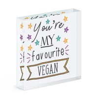 You're My Favorit Vegan Stars Acryl Foto Block Rahmen Lustig Best