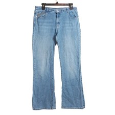 Arizona Western Bootcut Jeans Girls 16.5 Plus Light Wash Mid Rise Stretch Denim