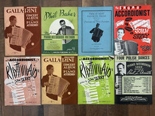 Vintage Accordian Music Book Lot 8 1930's 1950's Carl Fischer Charles Colin MORE