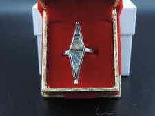 Vintage Mexico Paua Abalone Shell Sterling Silver Ring Size 6