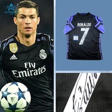 Cristiano Ronaldo Signed Real Madrid 2016/2017 3rd Jersey W/ Beckett COA BAS