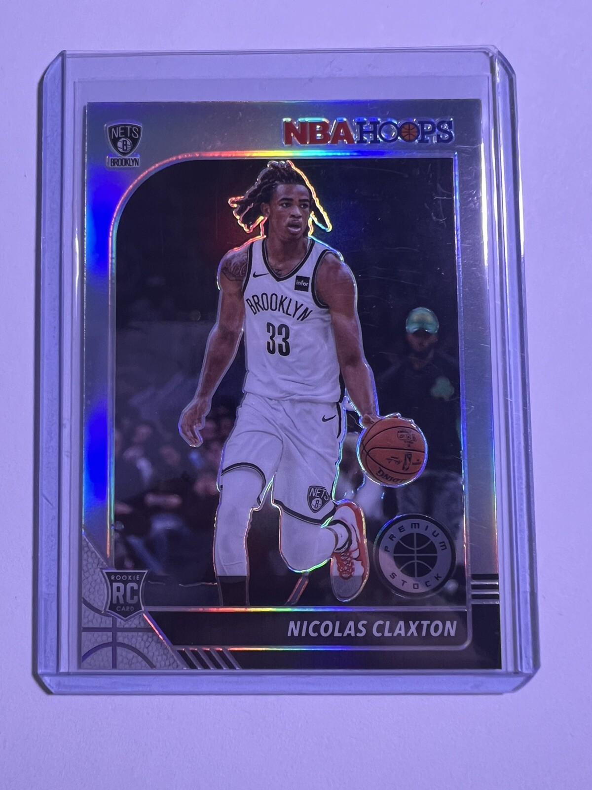 Nic Claxton 2019-20 Panini Hoops Premium SILVER PRIZM ROOKIE RC #241