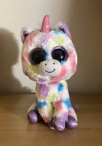 TY Beanie Boo WISHFUL Plush Rainbow Spotted Unicorn | eBay