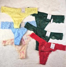 Auden 6pk Assorted Lace Thong Underwear Womens Medium Stretch