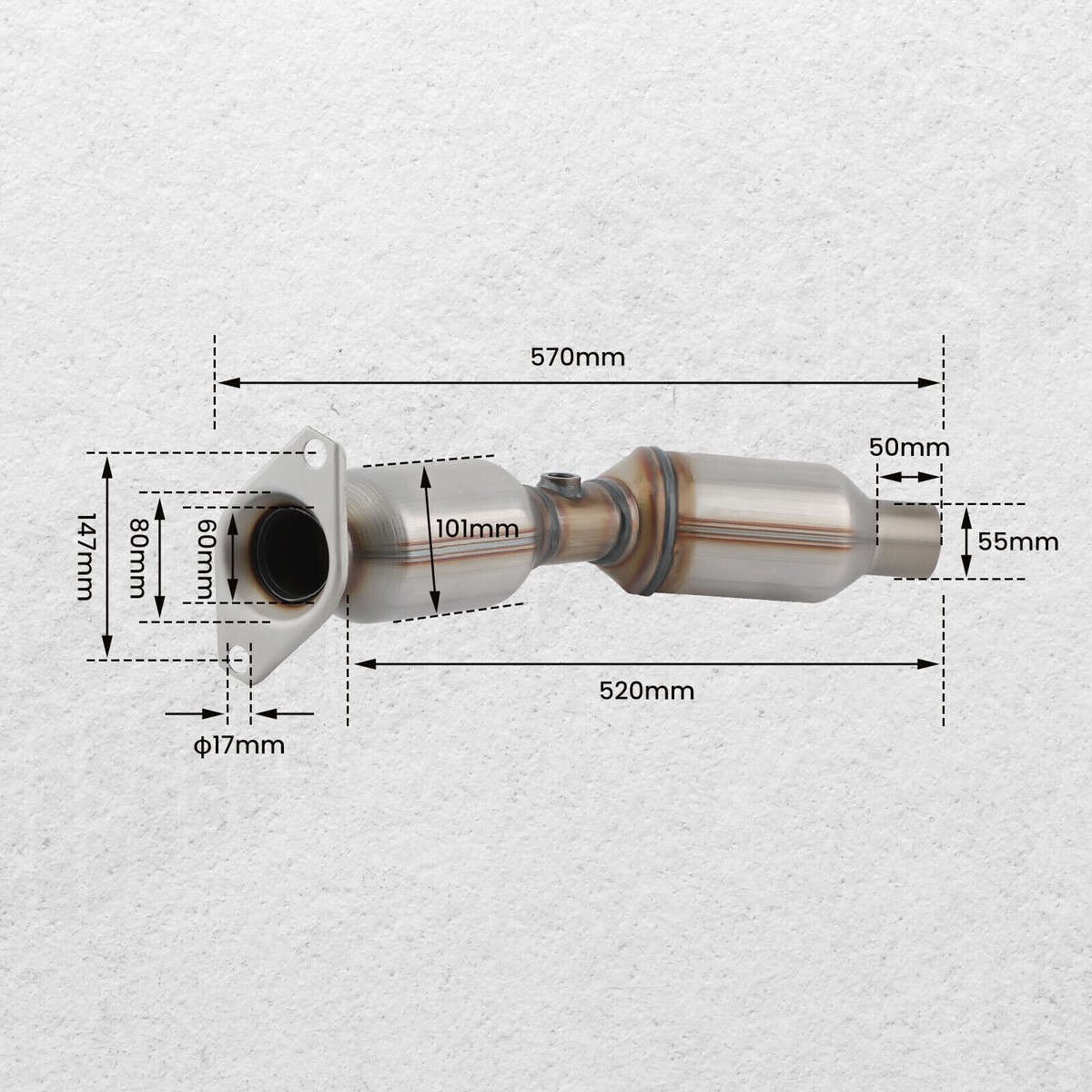 Front Catalytic Converter For Toyota Prius (2010-2015) & Prius V (2012-2013) 1.8L - W/ Spring & Hardware - EPA Certified
