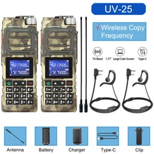 Baofeng UV-25 10Watt Walkie Talkie Long Range Tri-power Two Way Radio&Antenna X2