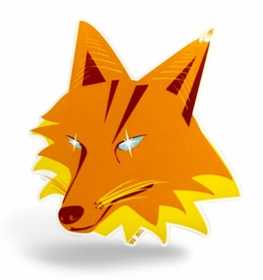 Atomic Cat Lounge Foxy Fox Sticker 