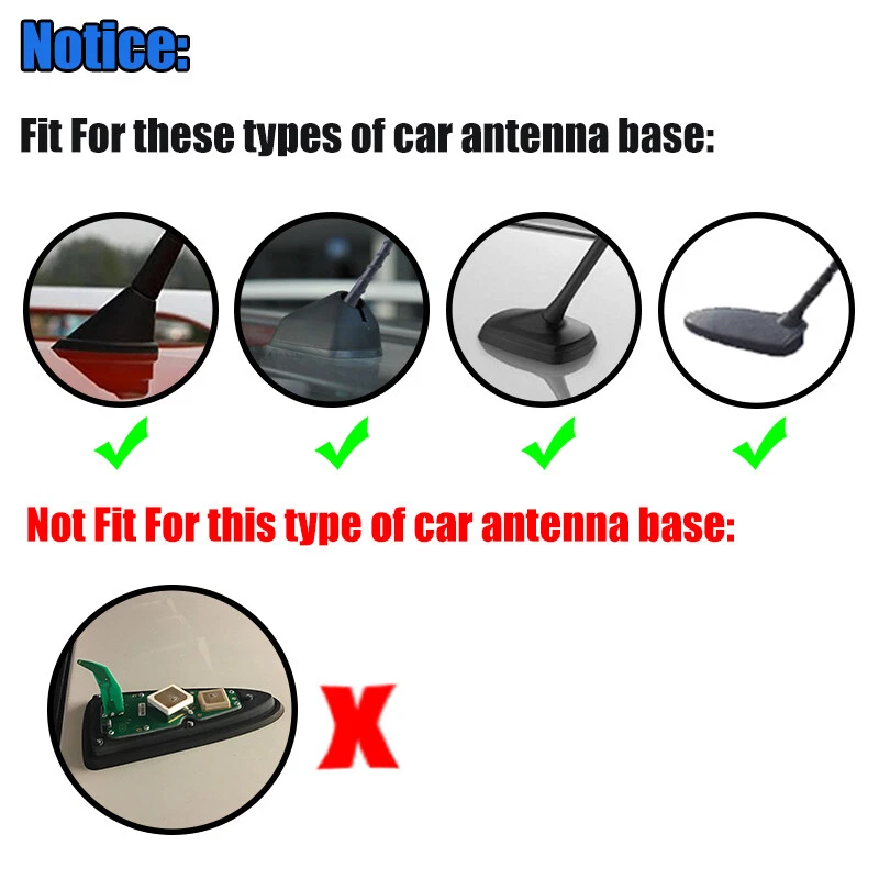 Cubierta de antena de aleta negra brillante radio AM&FM aérea para Kia Optima 2013-2016 Foto 4 de 4