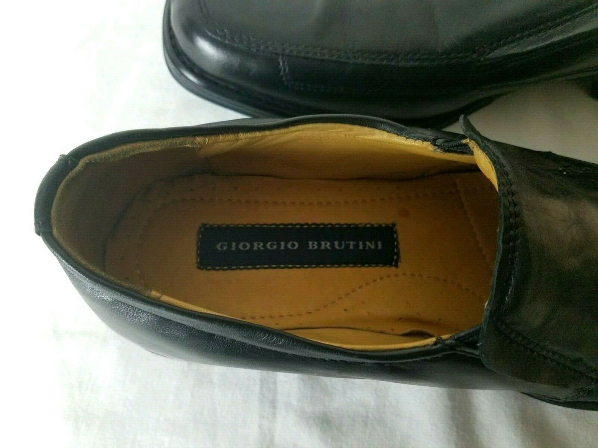 Giorgio Brutini Farro 249981 Mens Black Leather Slip On 