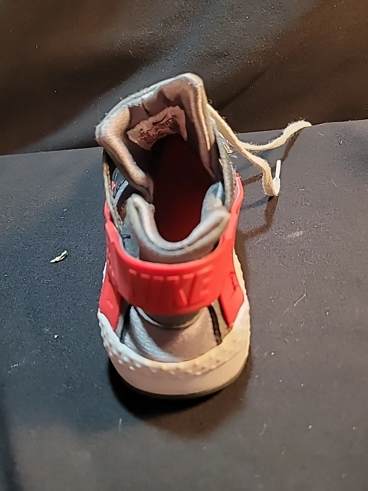 Nike Zapatos Huarache Run PS Niños Talla 3Y Negro Blanco Rojo Gris Azul 704949-041 Foto 4 de 4