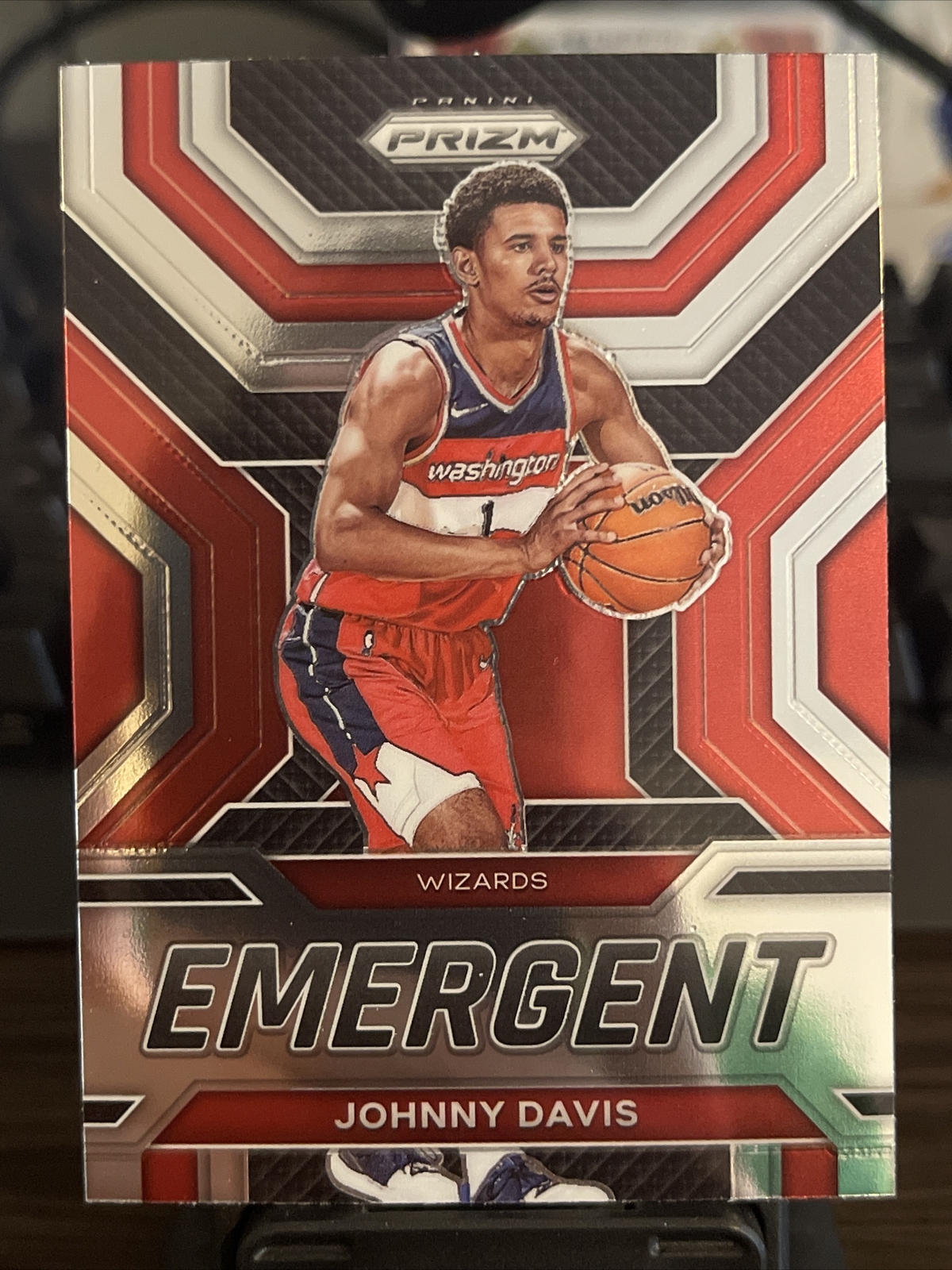 JOHNNY DAVIS (RC) 2022-23 Panini Prizm #13 EMERGENT Wizards SP
