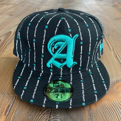 New RARE 2008 Vintage Ambiguous x New Era 59Fifty Fitted Hat Black 