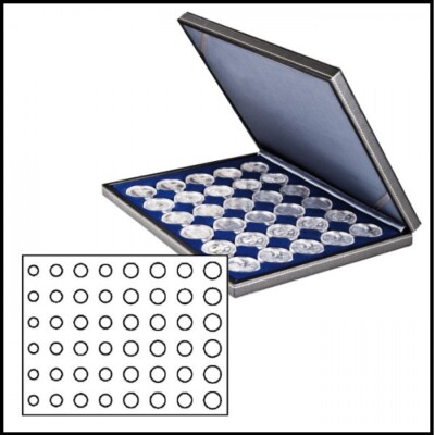 LINDNER 2364-2506ME Nera M Coin Case Blue 6x EURO-course-coins-sets