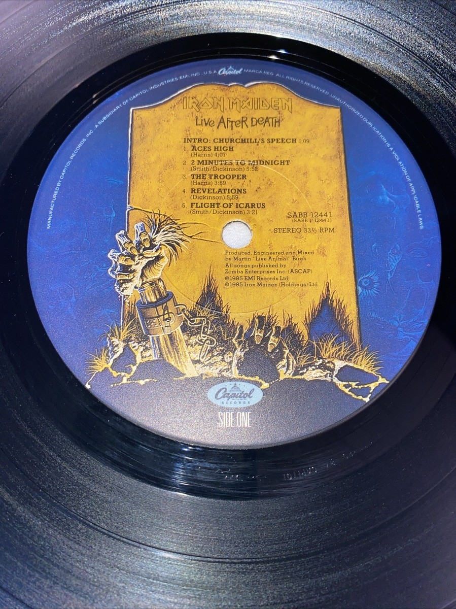 IRON MAIDEN Live After Death レコード新品未使用 Iron Maiden Live After Death GATEFOLD NEAR MINT Emi Records Ltd