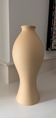 Vintage Porcelain Bisque Vase Lenox Reef Post Modern Ziesel Influence Beige Tan