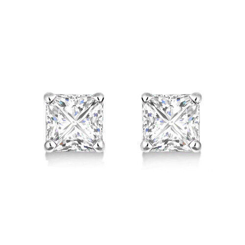 Aaliyah Princess Square 4mm CZ Earrings In Silver - Jewellery Co. Australia - Foto 6