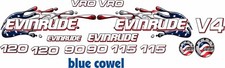Evinrude v4 Cross Flow USA Flag splash 90 - 120 Decal Kit