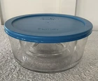 Pyrex Set Of 3 7 CUP 4 CUP 2 CUP Glass Bowls With Lids Pre Owned Great Condition