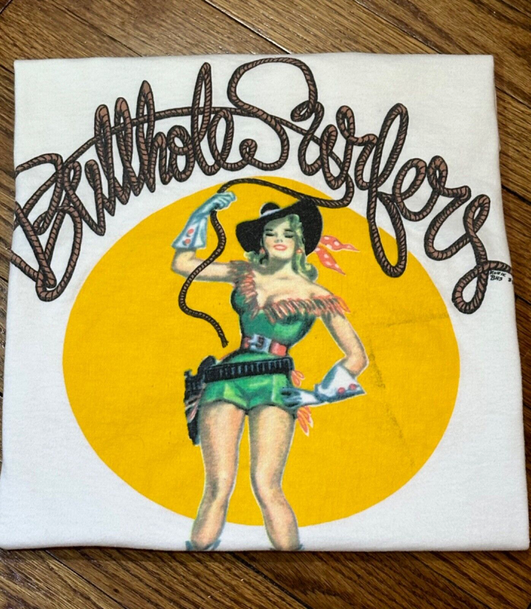 1988 butthole surfers Kozik Cow girl punk alt rock t-shirt 1988 butthole surfers Kozik Cow girl punk alt rock t-shirt