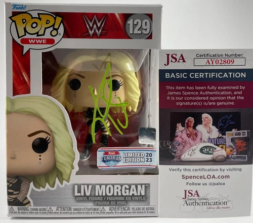 WWE Liv Morgan Signed 2023 Limited Edition Funko POP! 129 B Autograph JSA COA