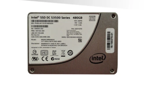 Intel DC S3520 480GB SSD MLC SATA 2.5" SFF 6GB/S SOLID STATE DRIVE SSDSC2BB480G7 - Image 2 of 4
