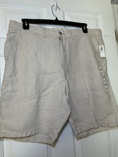 Old Navy Men s Beige 100 Linen Shorts Size 38 Ultimate Slim NWT Light Preppy