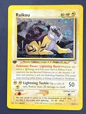 Raikou 13/64 1st Edition Neo Revelation Pokemon Card SWIRL