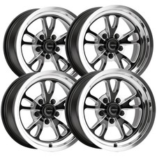 Set-4 Vision 149 Patriot 15x8 5x4.75 0mm Blackmilledpolished Wheels Rims
