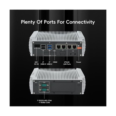 4*RJ45 Network Ports Industrial mini PC,Fanless mini pc Alder Lake