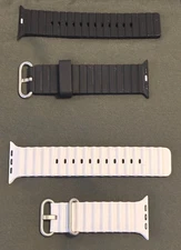 2-Pack Ocean Style Silicone Watch Bands for Apple Watch 41/45mm & 44/49mm