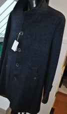 SANTANIELLO X MA.CO MILANO SALERNO WOOL CLOTH COAT SIZE 56 690.00 CART. BLU A1