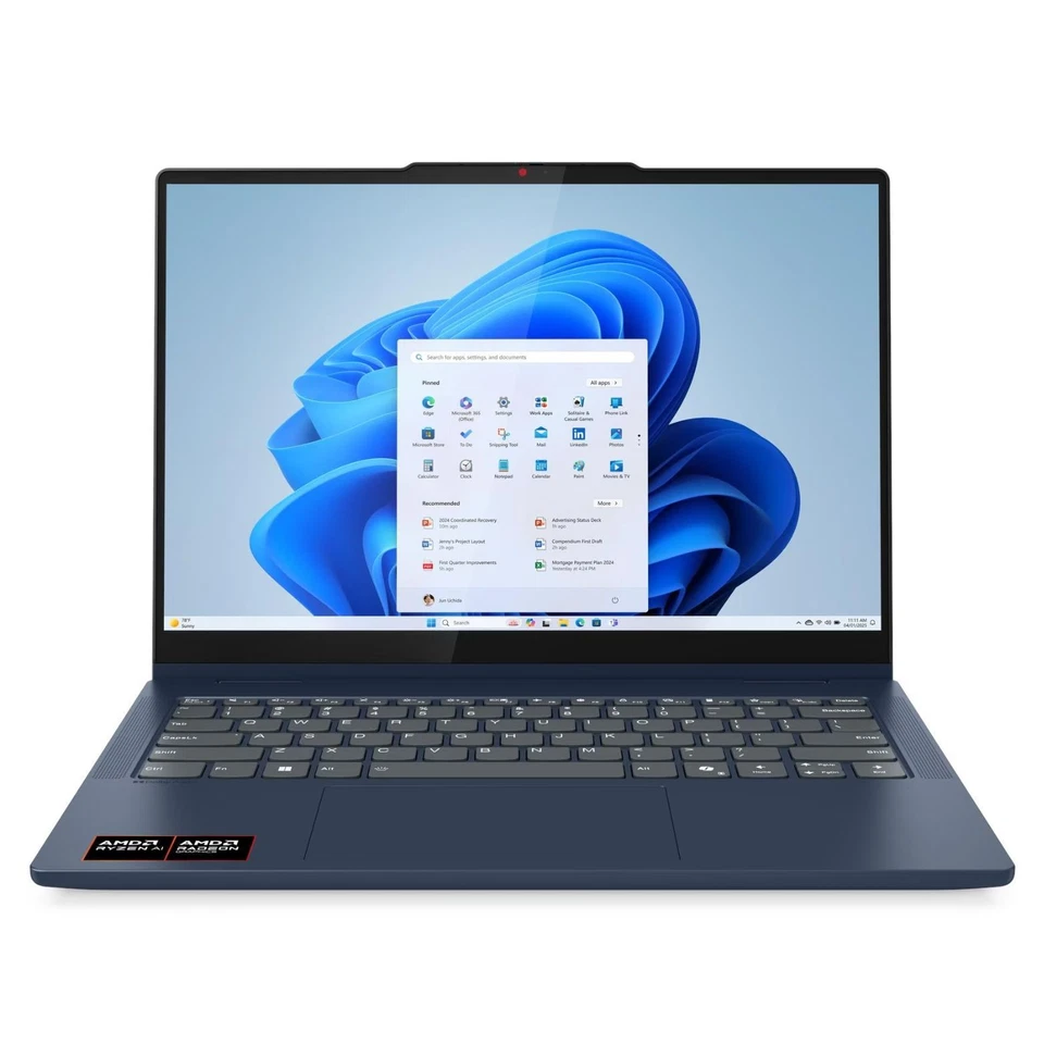 Portátil Lenovo IdeaPad 5 14" WUXGA Táctil AMD Ryzen AI 7 350 16GB 1TB SSD W11H BL