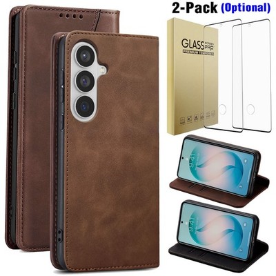 For Samsung Galaxy S26/S26 Plus Case Flip Leather Wallet Cover /Screen Protector