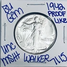 1942 BU UNCIRCULATED WALKING LIBERTY SILVER HALF DOLLAR AUTHENTIC U.S. MINT 7115