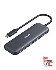 USB C Hub, 5-in-1 USBC to HDMI Splitter with 4K Display, 1 x Powered USB Black