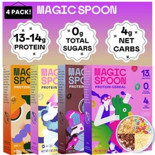 Magic Spoon Cereal Variety 4-Pack of Cereal Keto Low Carb Lifestyles, 0g Sugar