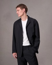 RAG  BONE Men's Black Gramercy Cotton Nylon Blazer Jacket SIZE 44