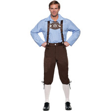 Deluxe Lederhosen Brown Adult Costume - Underwraps