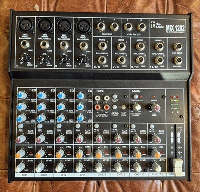 The T.Mix Mix 1202 12-Kanal Audio Analog Mischpult Mischpult