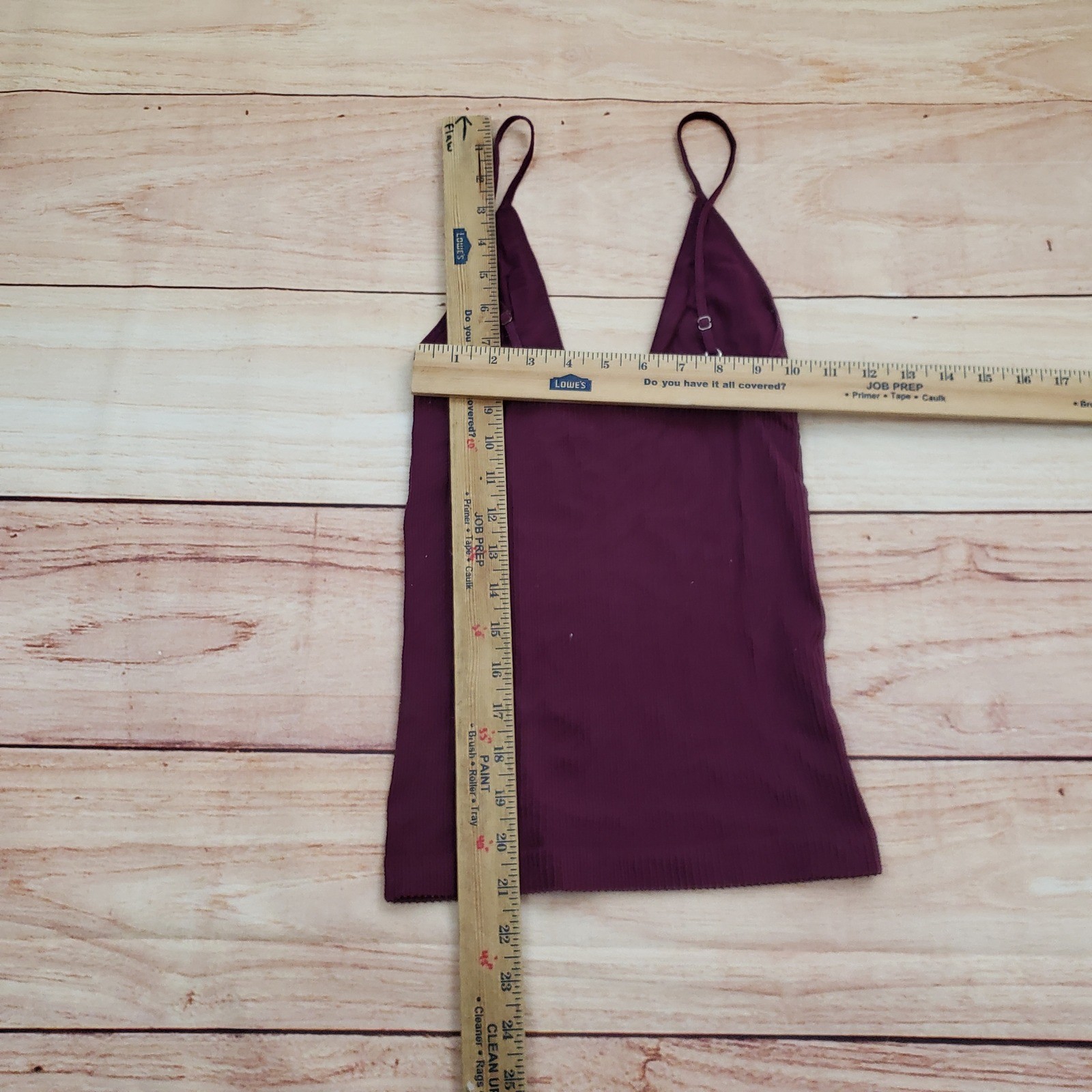 Intimately Free People Seamless Cami Tank Womens XS/S Purple Top Lace Up V-Neck