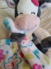 Little Miracles Girl Cow Plush Lovey Blanket SUPER CUTE