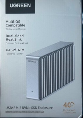 UGREEN USB4 M.2 NVMe SSD Enclosure 40Gbps Aluminum Dual-Sided Heatsink